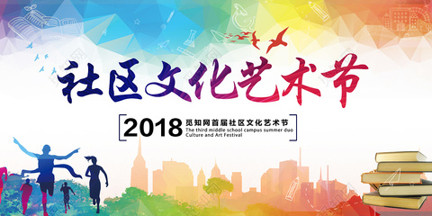 社區(qū)文化藝術(shù)節(jié)展板宣傳海報