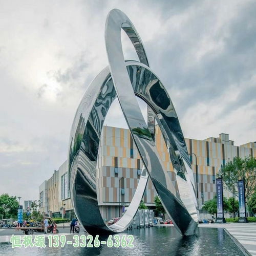 扭轉(zhuǎn)不銹鋼亮光圓環(huán)雕塑 亳州圓環(huán)金屬雕塑廠