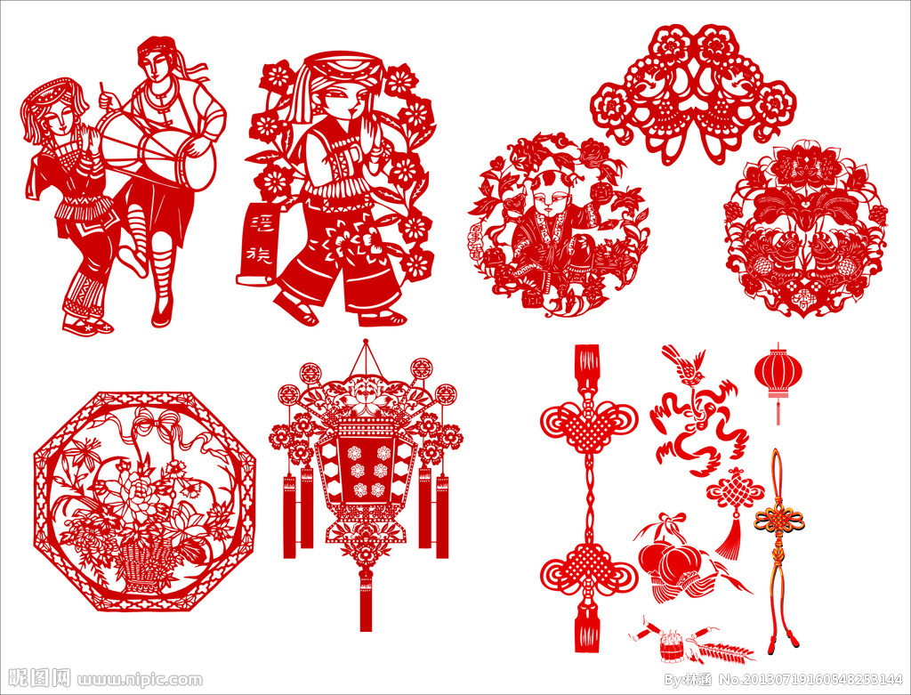 剪紙矢量圖__傳統(tǒng)文化_文化藝術(shù)_矢量圖庫(kù)